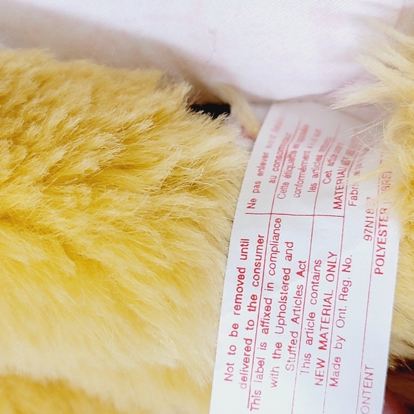 Anne Geddes 1991 Yellow Teddy Bear Outfit Baby Plush Soft Stuffed Toy Doll 16" - Picture 10 of 12